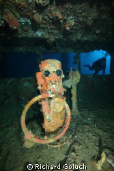 Inside the bridge of Nippo Maru-Truk Lagoon by Richard Goluch 